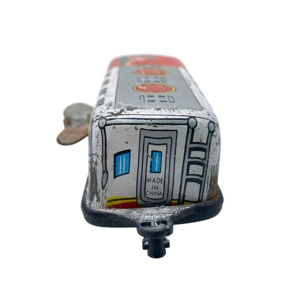 Wind Up Toy Bai Bao Vintage Tin Plastic Express Train Tested Working Retro - Picture 4 of 6